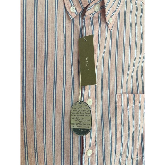 J. Crew Mens Small Classic Fit Heather Poplin Striped Button Down Shirt G4692 - Picture 5 of 5